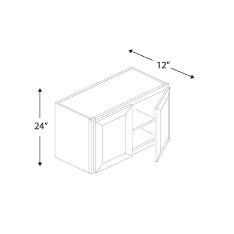 Blue Valley Cabinets 30" x 24" x 12" Wall Cabinet With 2 Door (ESS-W3024)