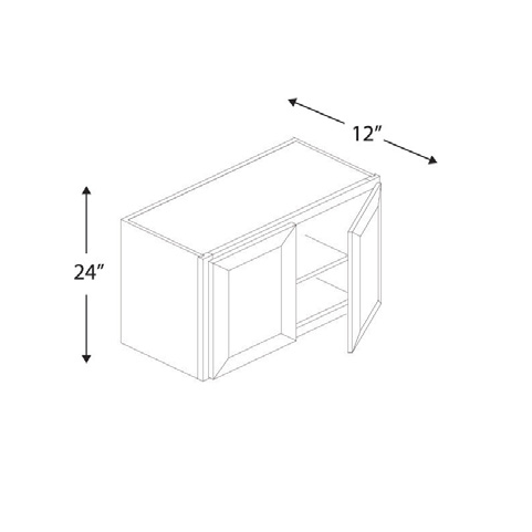 Blue Valley Cabinets 30" x 24" x 12" Wall Cabinet With 2 Door (MS-W3024)