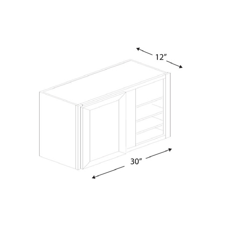 Blue Valley Cabinets 30" x 30" x 12" Wall Blind Corner Cabinet With 1 Door (ESS-WBC3030)
