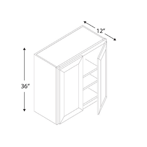 Blue Valley Cabinets 30" x 36" x 12" Wall Cabinet With 2 Door (ESS-W3036)