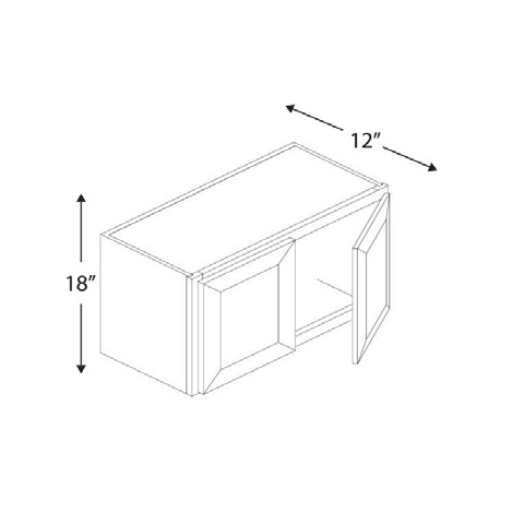 Blue Valley Cabinets 33" x 18" x 12" Wall Cabinet With 2 Door (GRS-W3318)