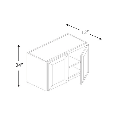 Blue Valley Cabinets 33" x 24" x 12" Wall Cabinet With 2 Door (WHS-W3324)