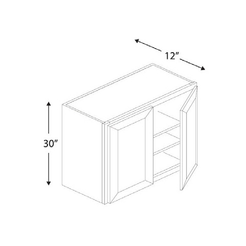 Blue Valley Cabinets 33" x 30" x 12" Wall Cabinet With 2 Door (GRS-W3330)