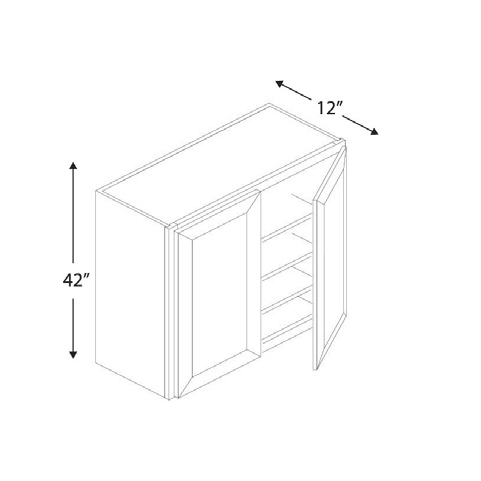 Blue Valley Cabinets 33" x 42" x 12" Wall Cabinet With 2 Door (WHS-W3342)