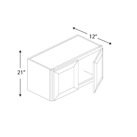 Blue Valley Cabinets 36" x 21" x 12" Wall Cabinet With 2 Door (SG-W3621)