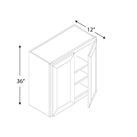 Blue Valley Cabinets 36" x 36" x 12" Wall Cabinet With 2 Door (GRS-W3636)