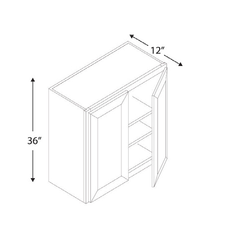 Blue Valley Cabinets 36" x 36" x 12" Wall Cabinet With 2 Door (WHS-W3636)