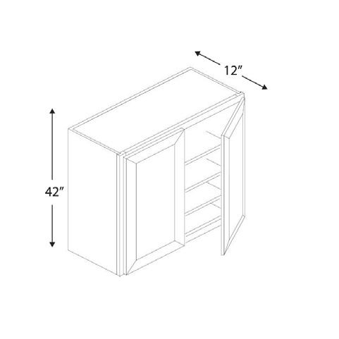 Blue Valley Cabinets 36" x 42" x 12" Wall Cabinet With 2 Door (WHS-W3642)
