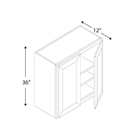 Blue Valley Cabinets 42" x 36" x 12" Wall Cabinet With 2 Door (WHS-W4236)