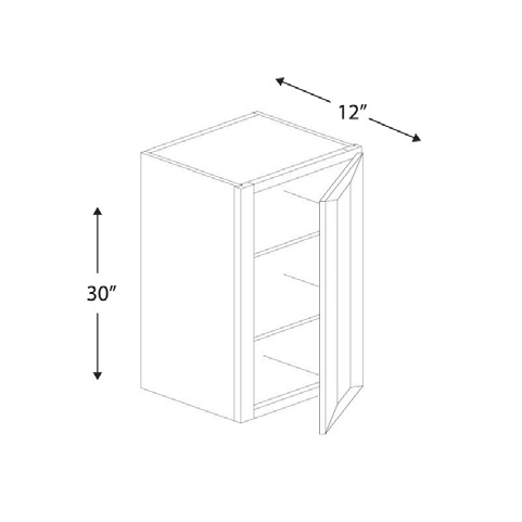 Blue Valley Cabinets 9" x 30" x 12" Wall Cabinet With 1 Door (WHS-W0930)