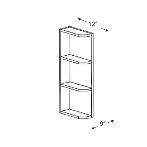Blue Valley Cabinets 9" x 30" x 12" Wall End Shelf (DW-WES0930)