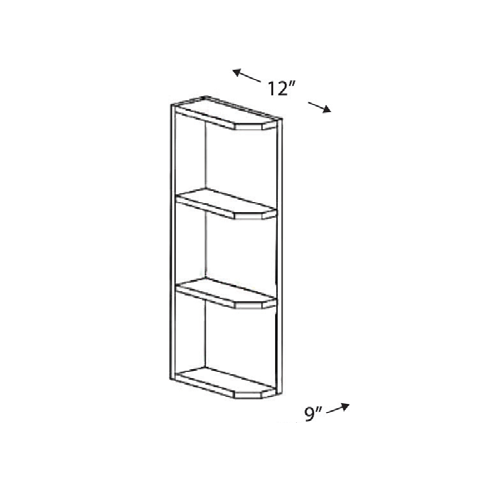 Blue Valley Cabinets 9" x 30" x 12" Wall End Shelf (MS-WES0930)