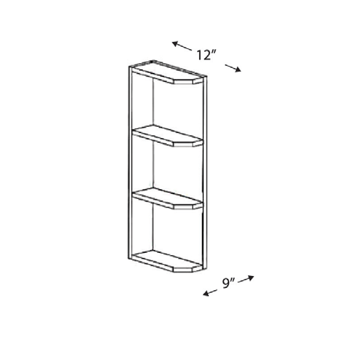 Blue Valley Cabinets 9" x 36" x 12" Wall End Shelf (SG-WES0936)