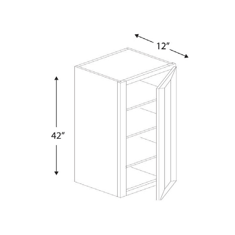 Blue Valley Cabinets 9" x 42" x 12" Wall Cabinet With 1 Door (ESS-W0942)