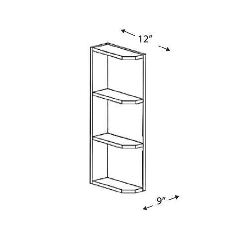 Blue Valley Cabinets 9" x 42" x 12" Wall End Shelf (GRS-WES0942)