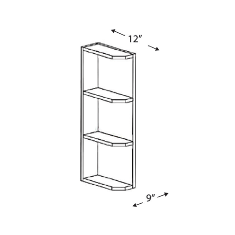 Blue Valley Cabinets 9" x 42" x 12" Wall End Shelf (MS-WES0942)