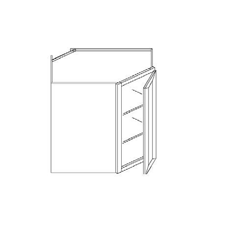 Blue Valley Cabinets Wall Diagonal Corner Face Frame Only (DW-WDC2442FF)