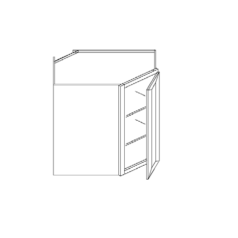 Blue Valley Cabinets Wall Diagonal Corner Face Frame Only (MS-WDC2430FF)