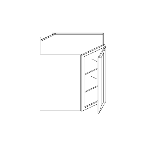 Blue Valley Cabinets Wall Diagonal Corner Face Frame Only (MS-WDC2436FF)