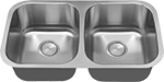 C-Tech-I Double Equal Bowl 31" Stainless Steel Kirchen Sink by Chemcore Industries