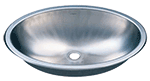 C-Tech-I Dual Mount Oval 21" Stainless Steel Vanity Sink by Chemcore Industries