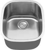 C-Tech-I Medium Single Bowl 17" Stainless Steel Kirchen Sink by Chemcore Industries