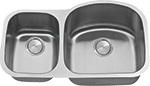 C-Tech-I Reverse Dual 60/40 Bowl 10" Stainless Steel Kirchen Sink by Chemcore Industries