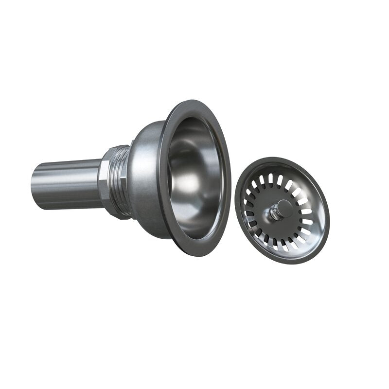 Cantrio Koncepts 20" 18-Gauge Rectangle Single Basin Stainless Steel Undermount Kitchen Sink With Strainer Drain