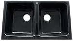 Ceco Doheny 33" Black Cast Iron Sink by Chemcore Industries