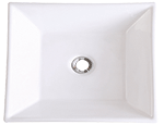 Continental ANGLE 16" White Ceramic Vanity Vessel Sink by Chemcore Industries