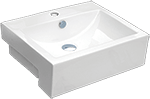 Continental APRON 20" Bisque Ceramic Vanity Vessel Sink by Chemcore Industries