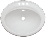 Continental DAISY 3-Hole 22" White Ceramic Kitchen Sink by Chemcore Industries