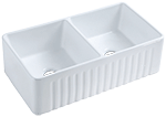 Continental PARTITION 50/50 33" White Ceramic Farmhouse Sink by Chemcore Industries