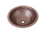 Copper Potter HAMMERED ROUND DOUBLE WALL VESSEL 17" Vessel Sink by Chemcore Industries