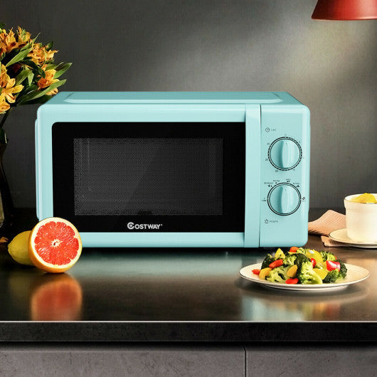 Costway 0.7 Cu. ft Green Retro Countertop Compact Microwave Oven