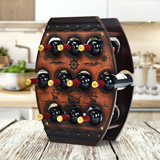 Costway 10 Bottle Vintage Wine Display Rack – Kitchen Oasis