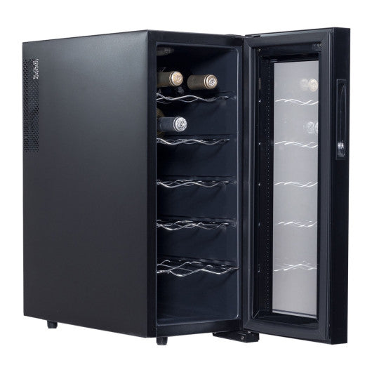 Costway 12 Bottle Standing Thermoelectric Wine Cooler