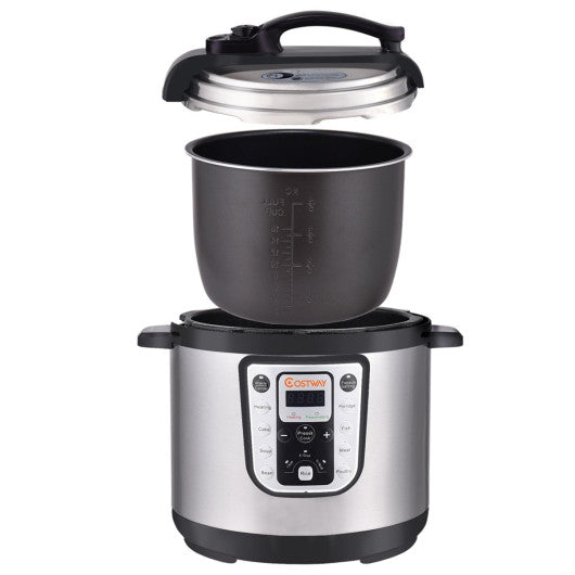 Costway 1250W 8 quart Programmable Stainless Steel Electric Pressure Cooker
