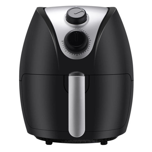Costway 1500W Black Electric Air Fryer Cooker with Rapid Air Circulation System Low-Fat
