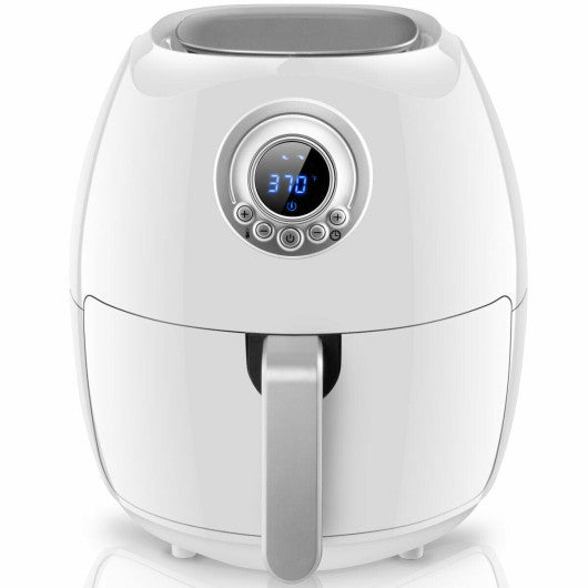 Costway 1500W White Hot Air Fryer Oilless with LCD Screen Timer & Temperature Control