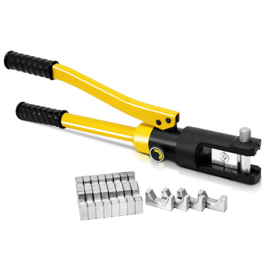 Costway 16 Ton Cable Lug Hydraulic Wire Terminal Crimper with Dies