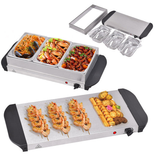 Costway 1.5Qt Stainless Steel Food Warmer Buffet Server