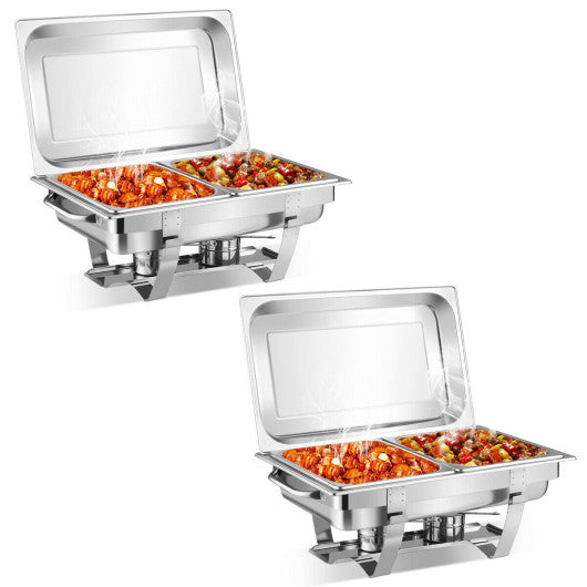 Costway 2 Packs Stainless Steel Full-Size Chafing Dish