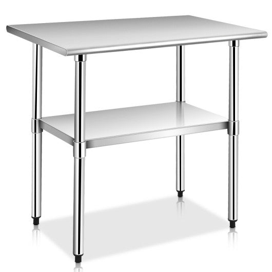 Costway 24" x 36" Commercial Kitchen Stainless Steel Work Prep Table