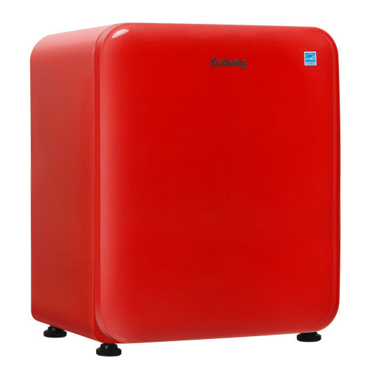 Costway 2.4 Cubic Feet Red Compact Refrigerator Auto Defrost Mini Fridge Reversible Door