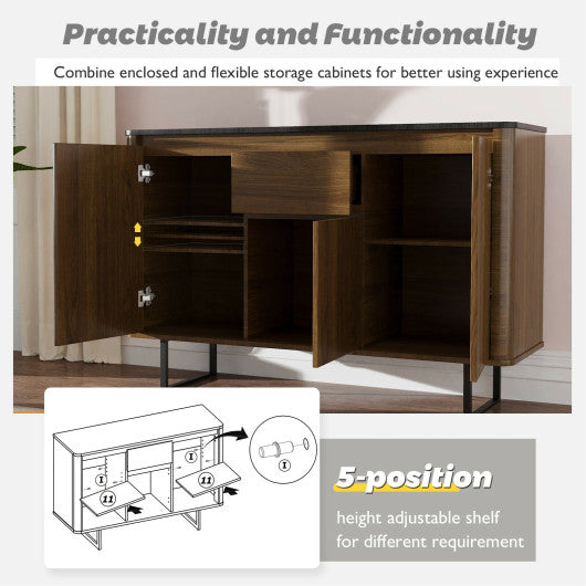 Costway 3-Door Kitchen Buffet Sideboard with Drawer for Living Room Dining Room