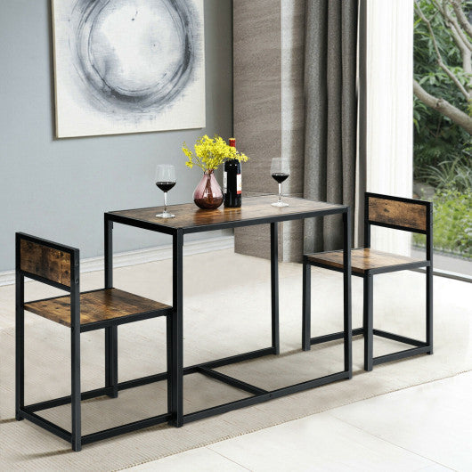 Costway Pieces Coffee Dining Set Compact Table and Chair with