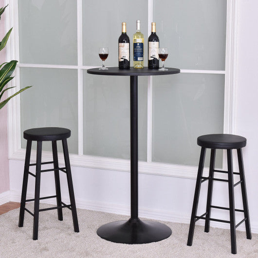 Costway 3 Pieces Round Bar table Set with 2 Stools Kitchen Oasis