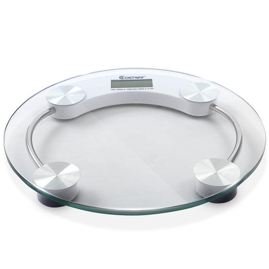 Costway 396 lb Personal Bathroom Round Digital Weight Scale