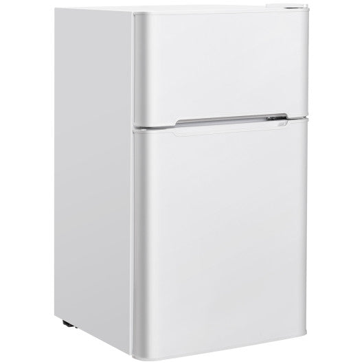 3.2 cu ft Compact Stainless Steel Refrigerator - Costway